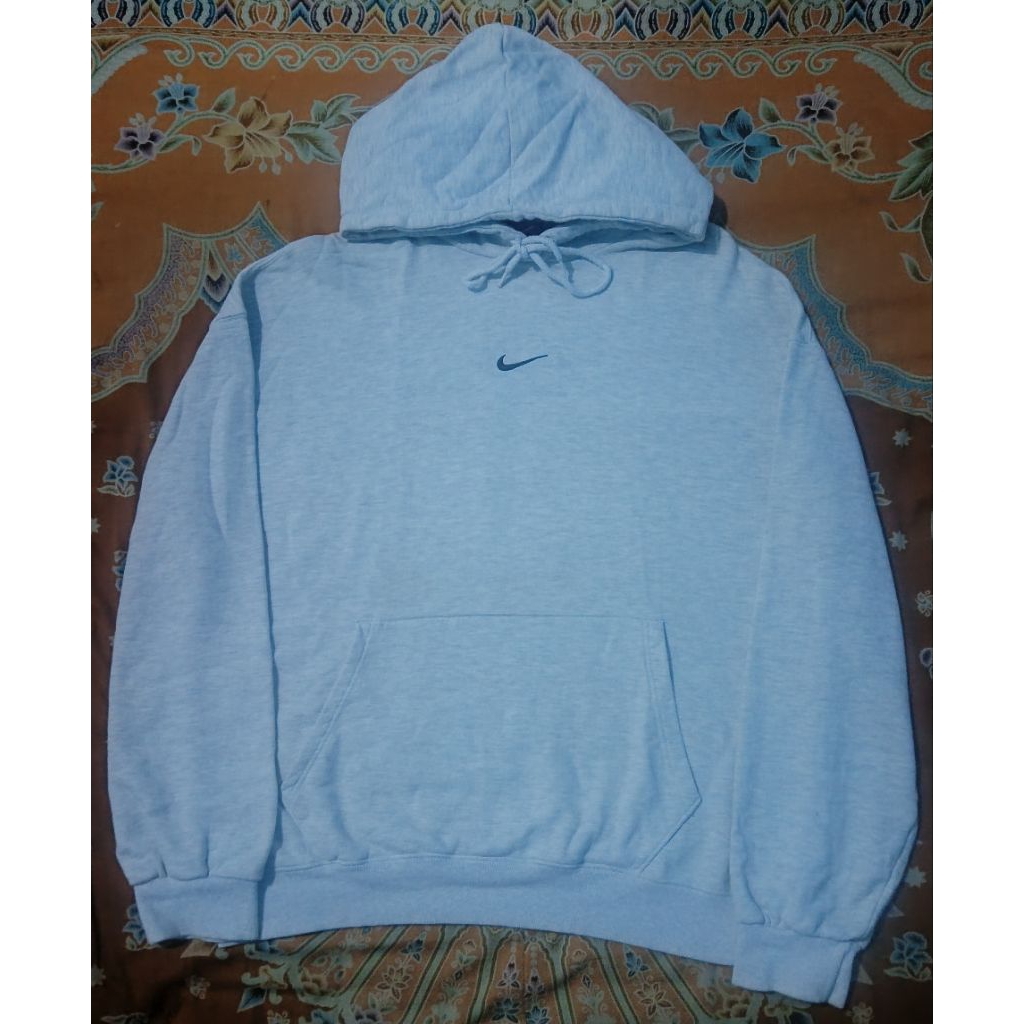 Hoodie Nike Center Logo Vintage Gray