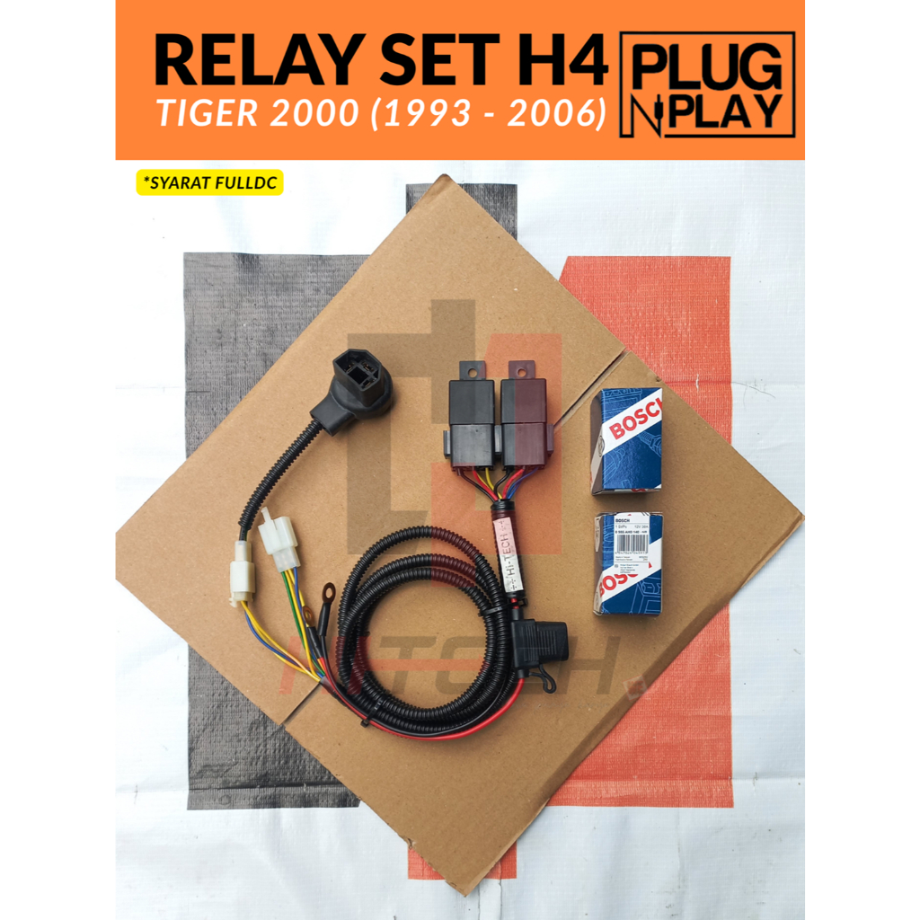 RELAY H4 TIGER 2000 TIGER REVO TIGER NEW PNP RELAY BOSCH 30 AMPERE