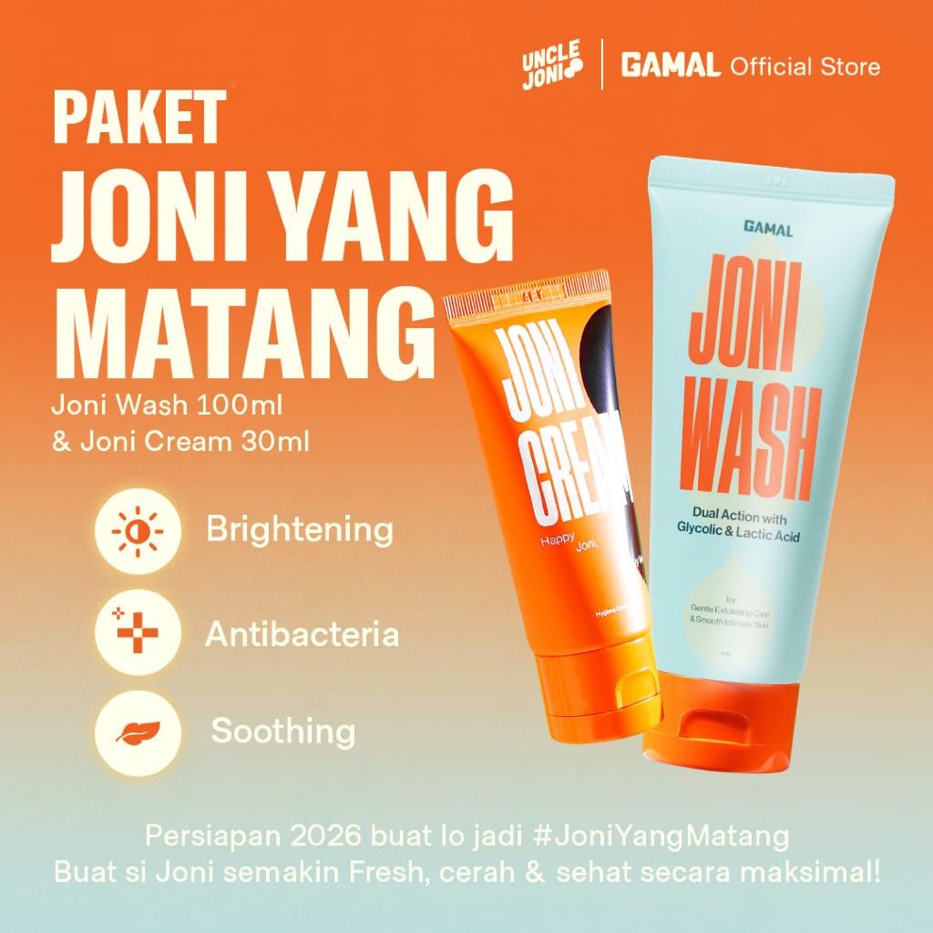 GAMAL | Paket Joni yang Matang | Joni Wash 100ml & Joni Cream 30gr | Membantu mengurangi bau dan  me