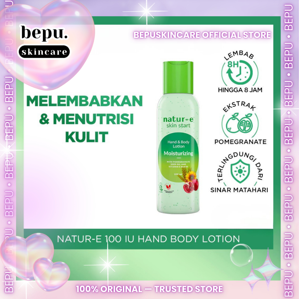 Bepuskincare - Natur-E Skin Start Hand & Body Lotion Moisturizing 100ml - Untuk Kulit Kering | Vitam