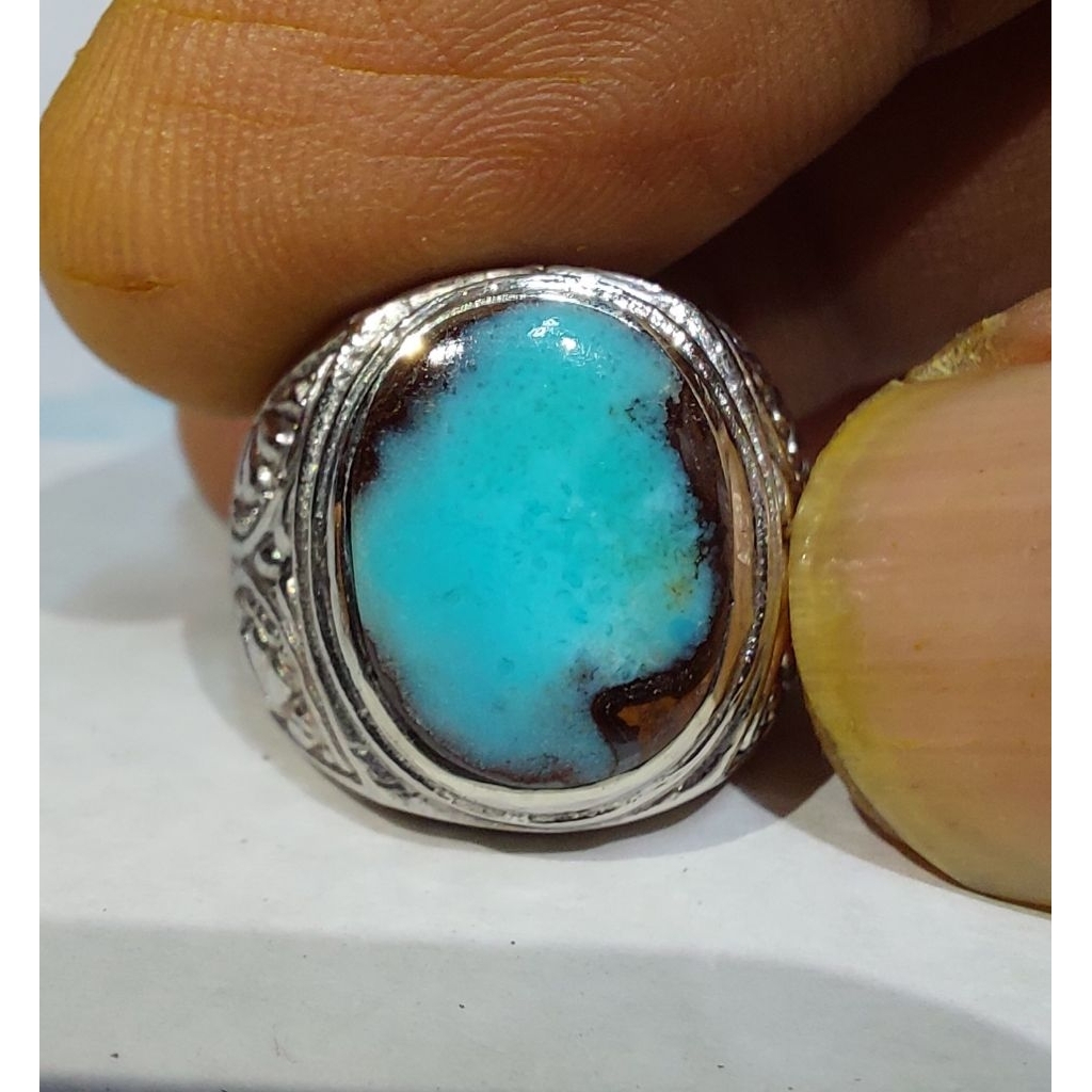 PIRUS PERSIA BIRU LAUT EST DIM 13,5x10,5x6 RING 8