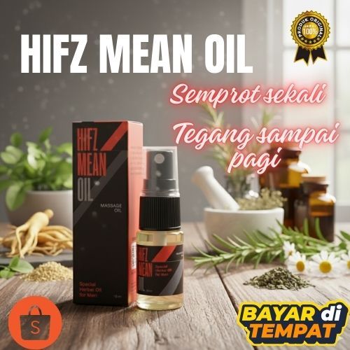 Hifz Mean Oil Minyak Kuattt Pria Oles Herbal | Tahan Lama Tidak Kebas Jahe & Lavender