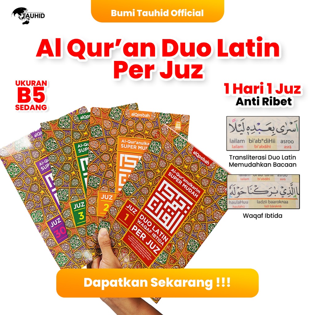 [YT Affiliate] Al Qur’an Duo Latin per Juz Ukuran B5 Lengkap 30 Jilid Al quran Latin dan Terjemah