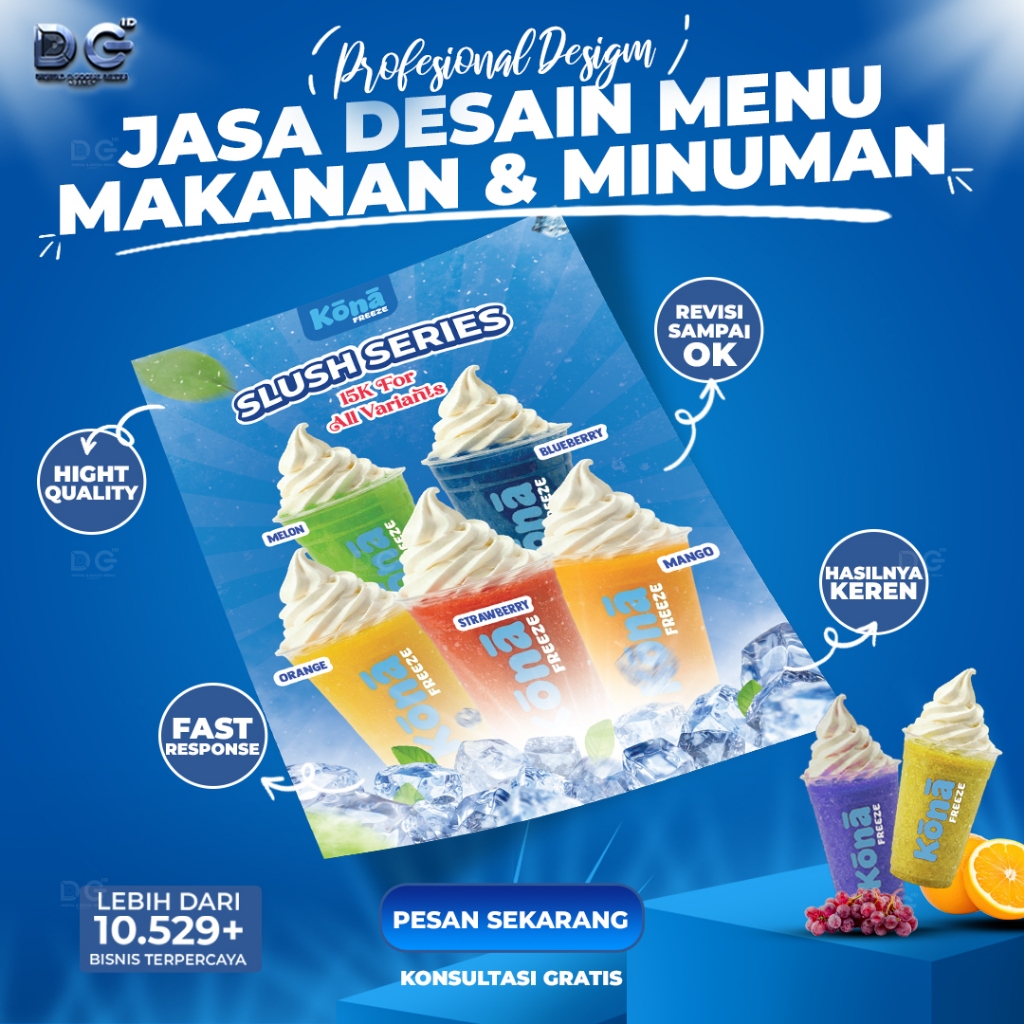 Jasa Desain Menu Makanan & Minuman | UMKM, Resto & Cafe