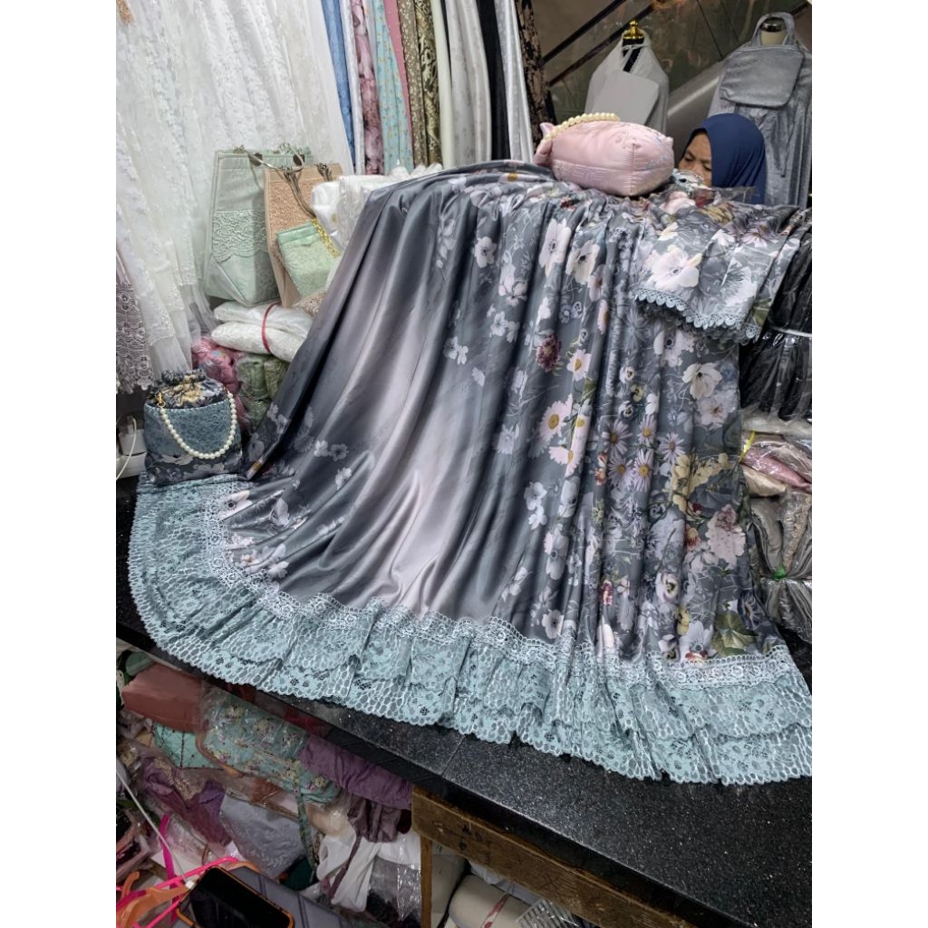 Mukena RALINSA PREMIUM/ MUKENA SILK PREMIUM/ MUKENA PRINTING BUNGA/ MUKENA PREMIUM