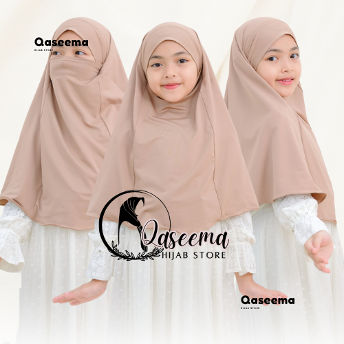 Hijab French Khimar Niqob Anak Remaja Jersey Premium I Hijab Cadar Anak I French Khimar Anak