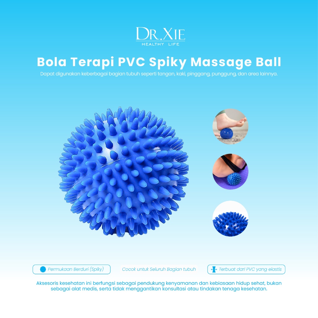 Bola Terapi PVC Spiky Massage Ball Sport Fitness/ Bola Duri Refleksi Kaki Tangan Punggung/ Bola Duri