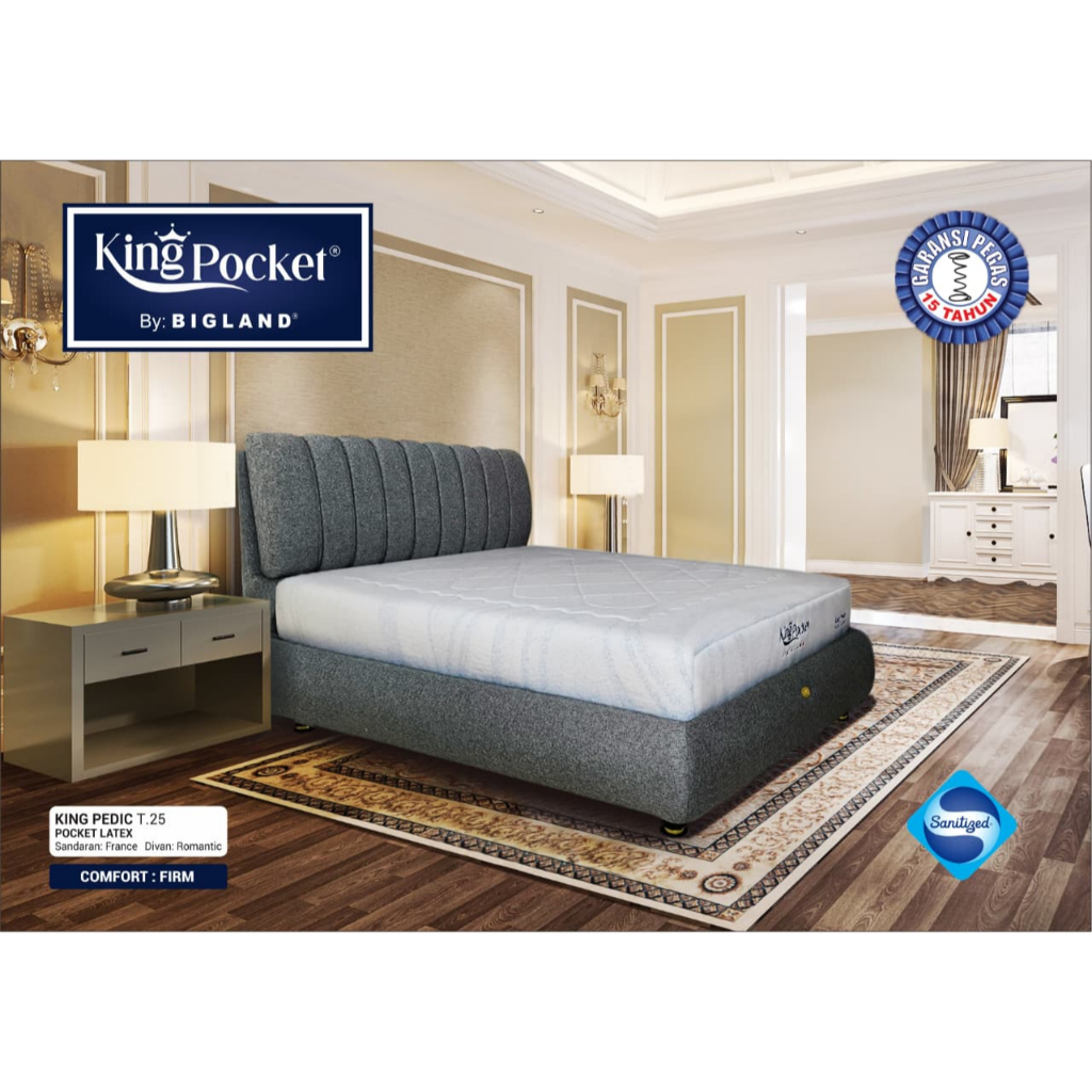 Spring Bed (MATRAS ONLY) Bigland King Pedic Pocket Latex.