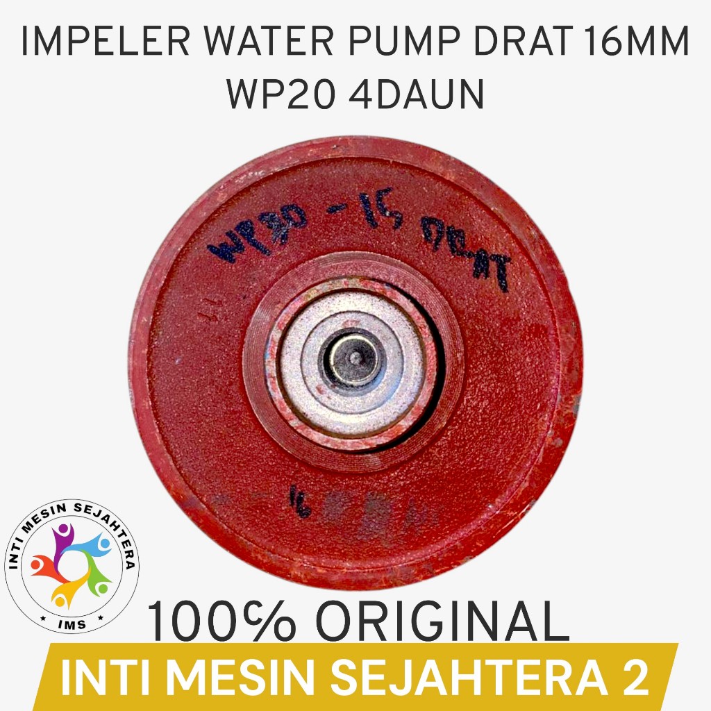 Impeler Water Pump IWP WP20 / Kipas Pompa Alkon - Lubang Drat 16mm berbahan besi cor