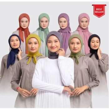 Dauky VOAL PLAIN SCARF - Hijab Segiempat Dauky