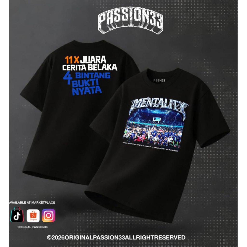 kaos PERSIB Bandung Mentality