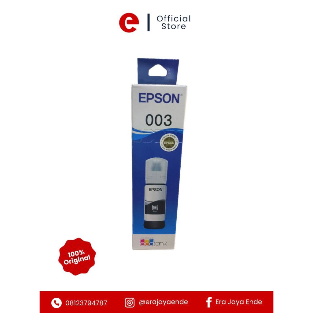 Tinta Epson E-003 Hitam Original | Tinta Printer Epson Black