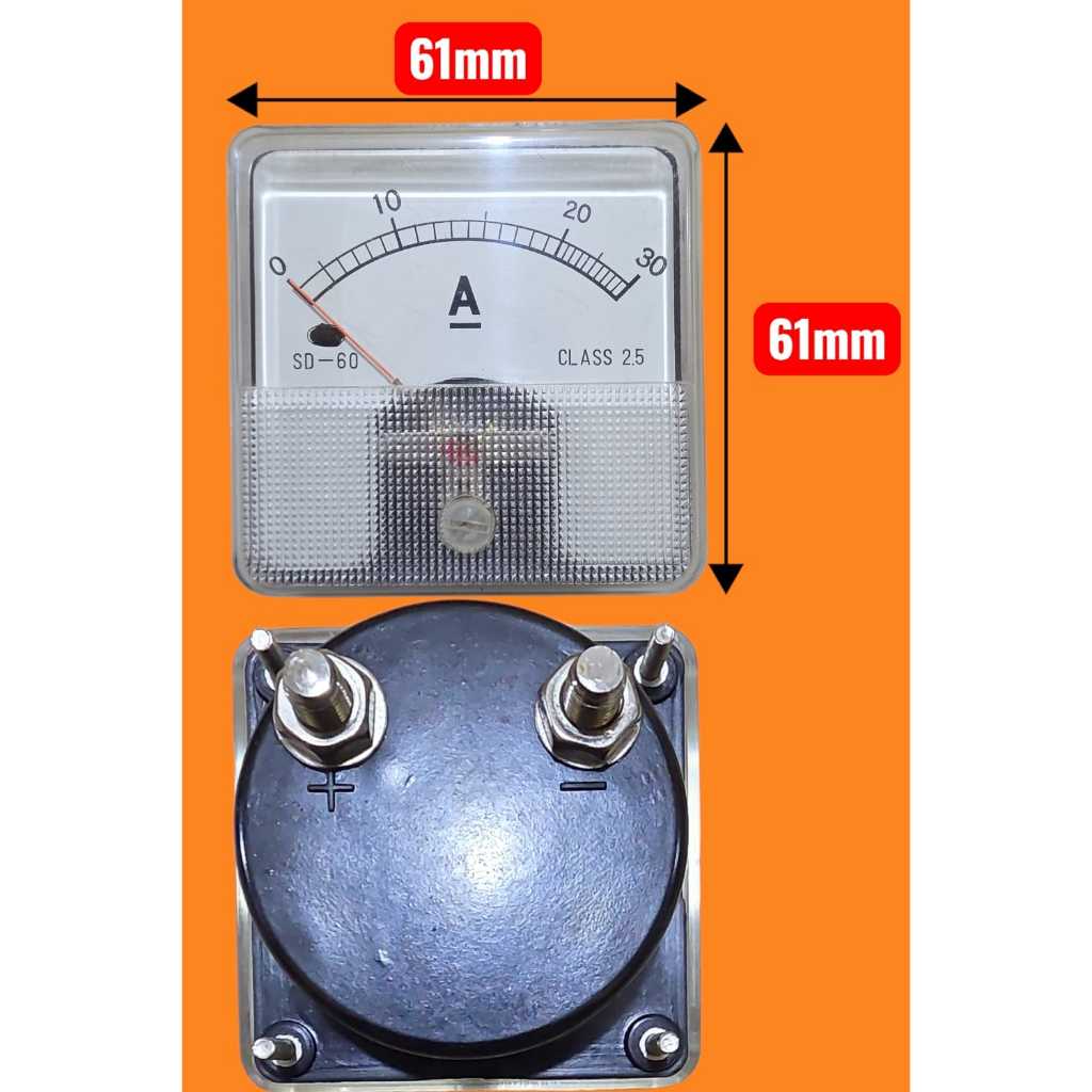 Ampere Meter Analog Amperemeter ANALOG DC 30A/30.000 mA Efisien Energi 024