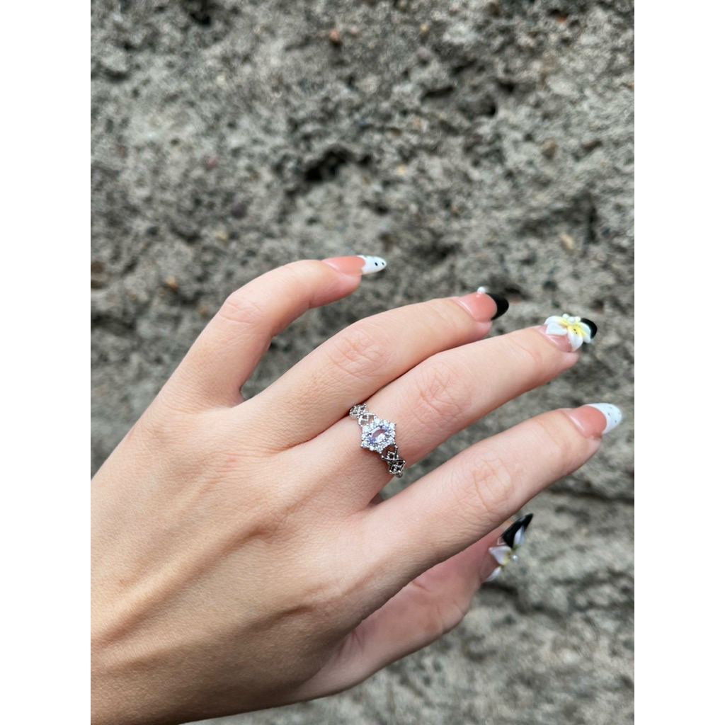 cincin batu natural tanzanite (bahan cooper)