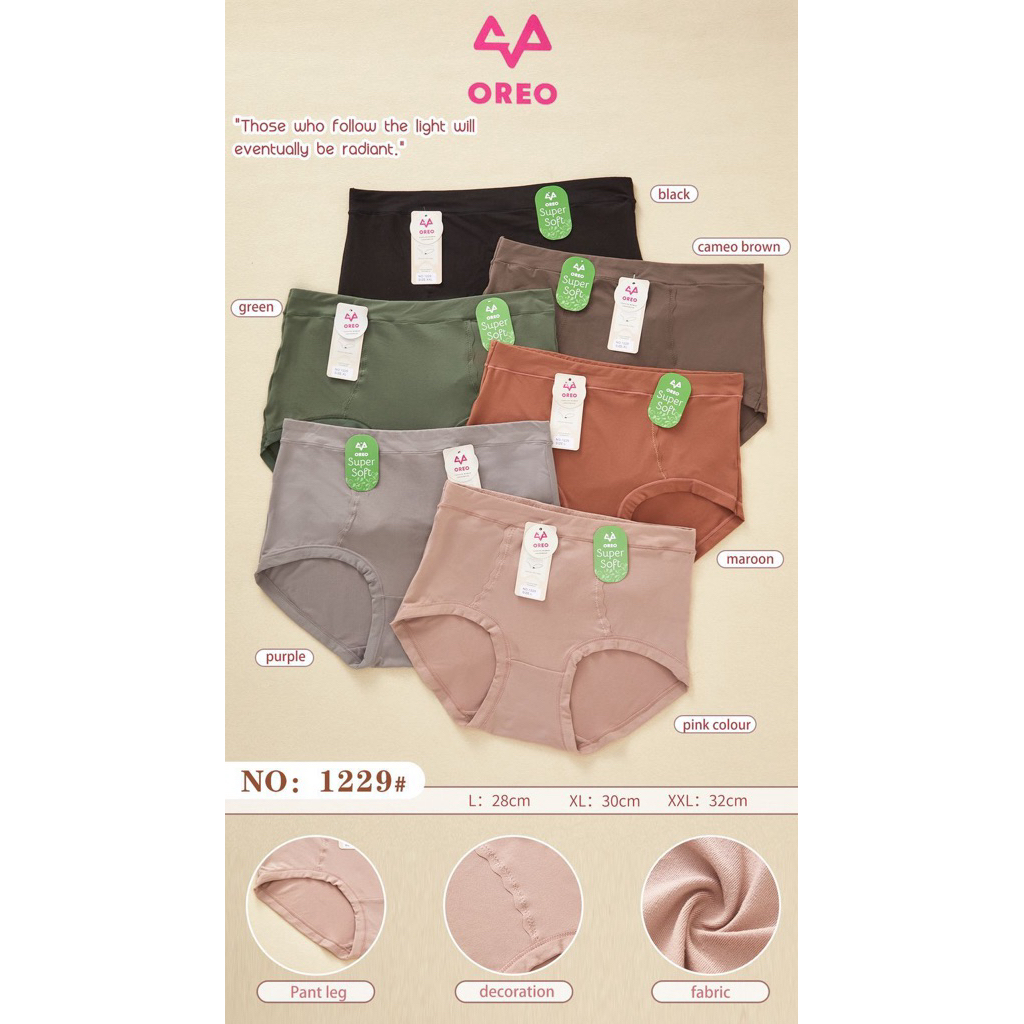 TSC-(3pcs) CELANA DALAM WANITA OREO KATUN SUPER SOFT CD PEREMPUAN OREO 1229