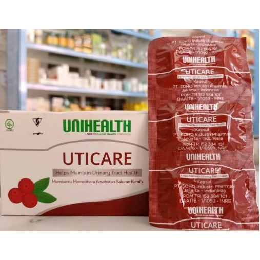 Uticare Unihealth Suplemen Saluran Kemih dengan Cranberry 250 mg