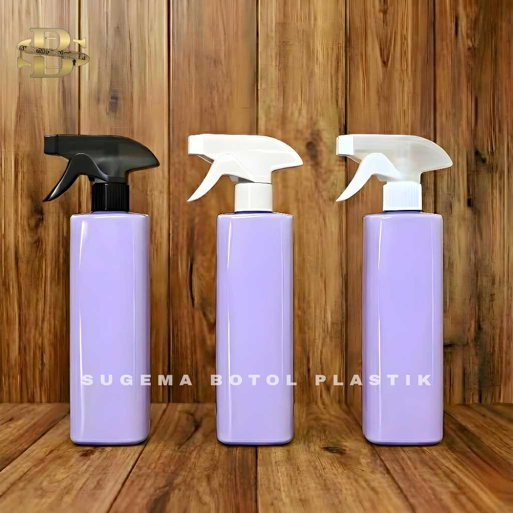 Botol Kispray 500ml Kotak Pet Ungu / Botol Plastik 500 Ml