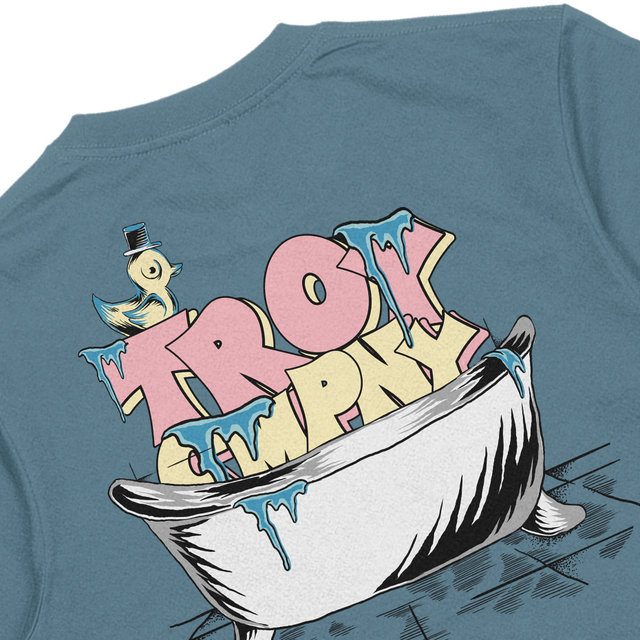 Troy Company Tshirt Mineral Blue Duck Bathtub - Kaos Lengan Pendek Kaos Biru Mineral MTD 2761