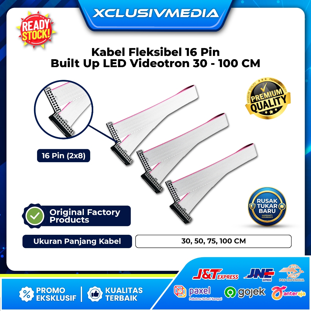 Kabel Data Flexibel fleksibel flexible Flat Ribbon 16 Pin RunningText Modul LED Videotron