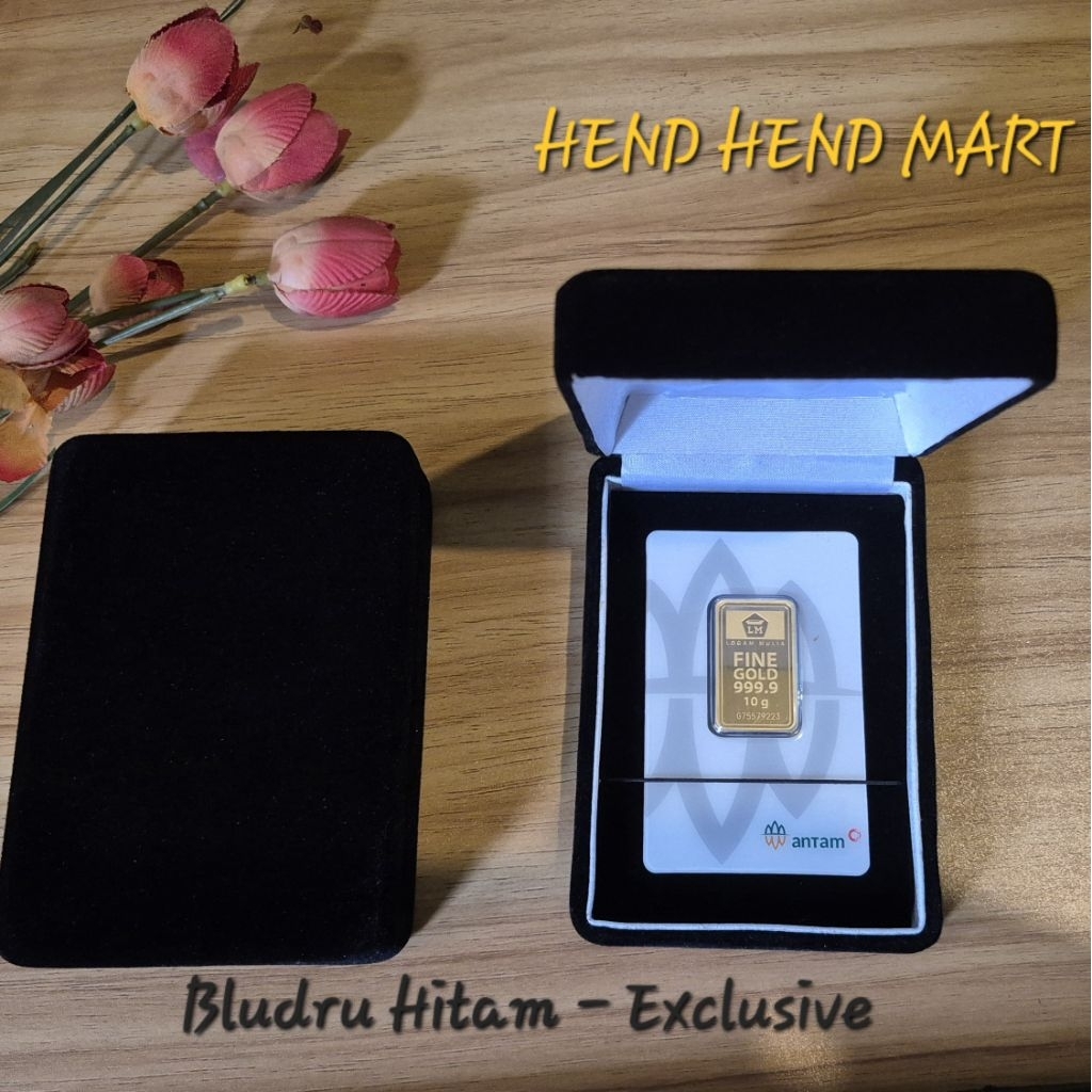 Box Kotak Emas Antam UBS Logam Mulia Bludru Hitam Velvet LUX - EXCLUSIVE