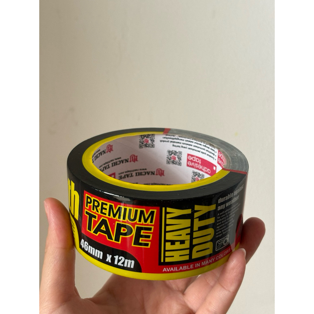 Lakban Hitam Nachi- Lakban Nachi Tape – Perekat Kuat untuk Packing & Pengemasan – Tape Serbaguna