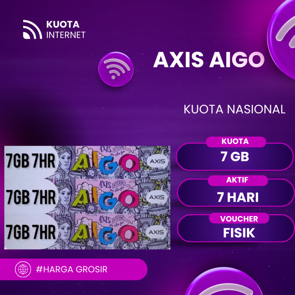 Voucher AXIS Mini 7GB 7Hari berlaku nasional