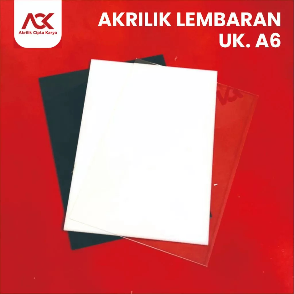 Akrilik Lembaran A6 | | Akrilik Lembaran Premium | Acrylic Sheet | Bahan Signage, Display, Kerajinan