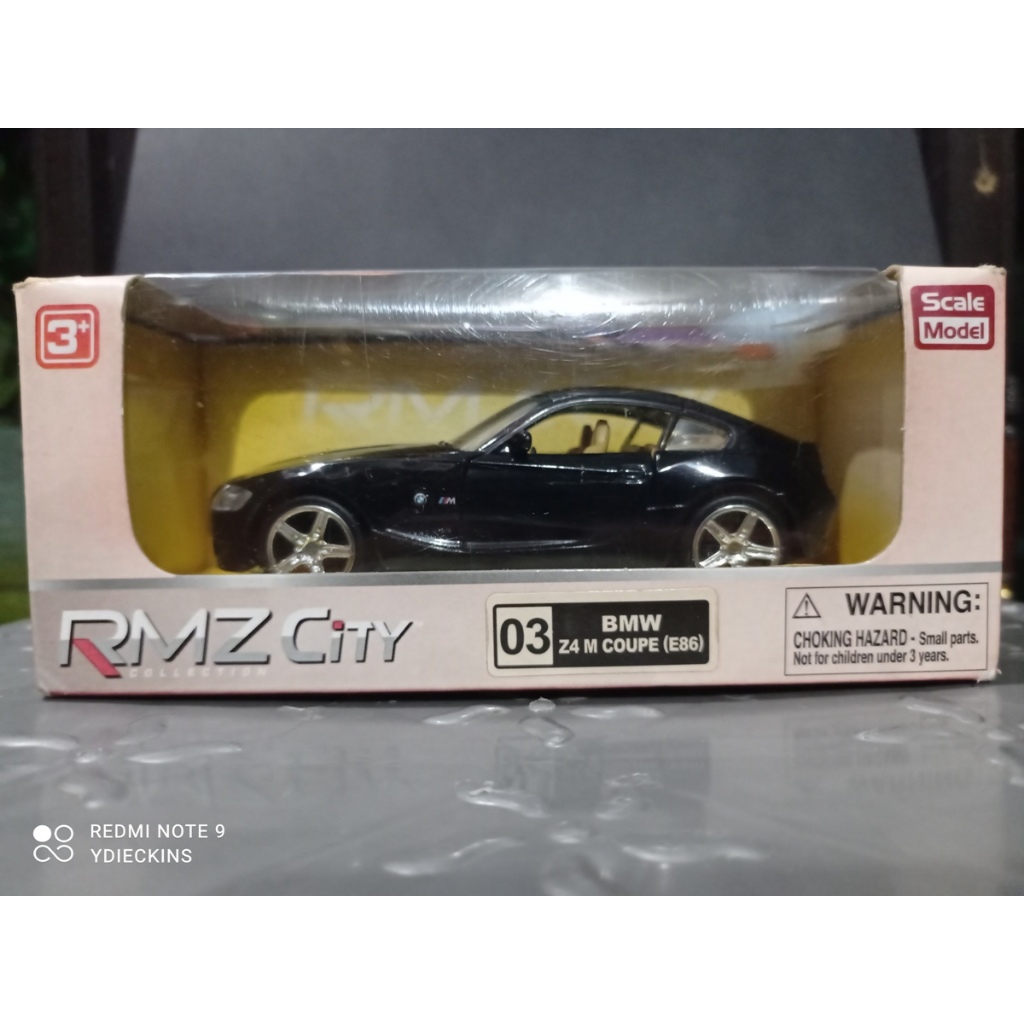 Diecast RMZ City Miniatur Mobil BMW Z4 M Coupe (E86) - Black