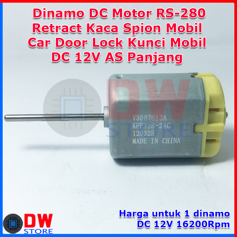 Dinamo DC Motor RS-280 RS 280 DC 12V 3V - 12V Dinamo Car Door Lock Kaca Spion Mobil Actuator Retract