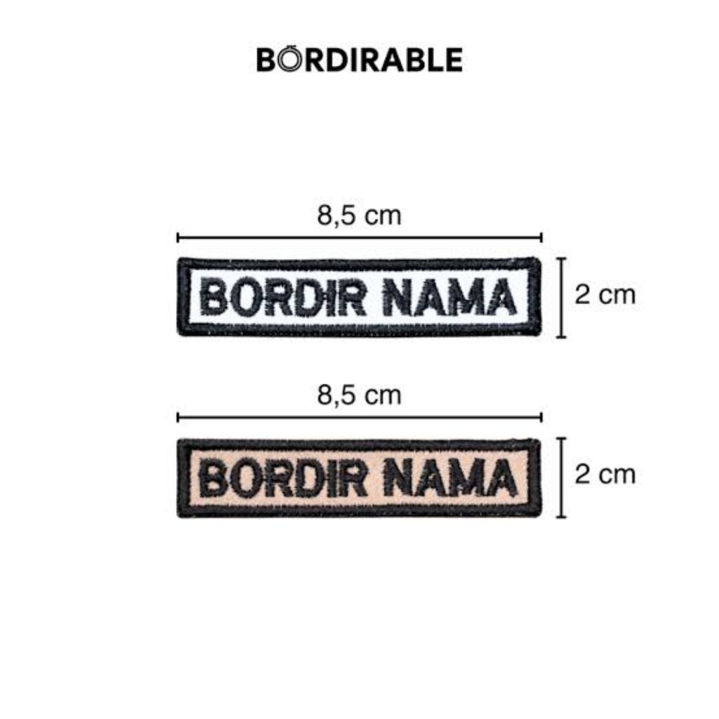 patch bordir custom nama pribadi