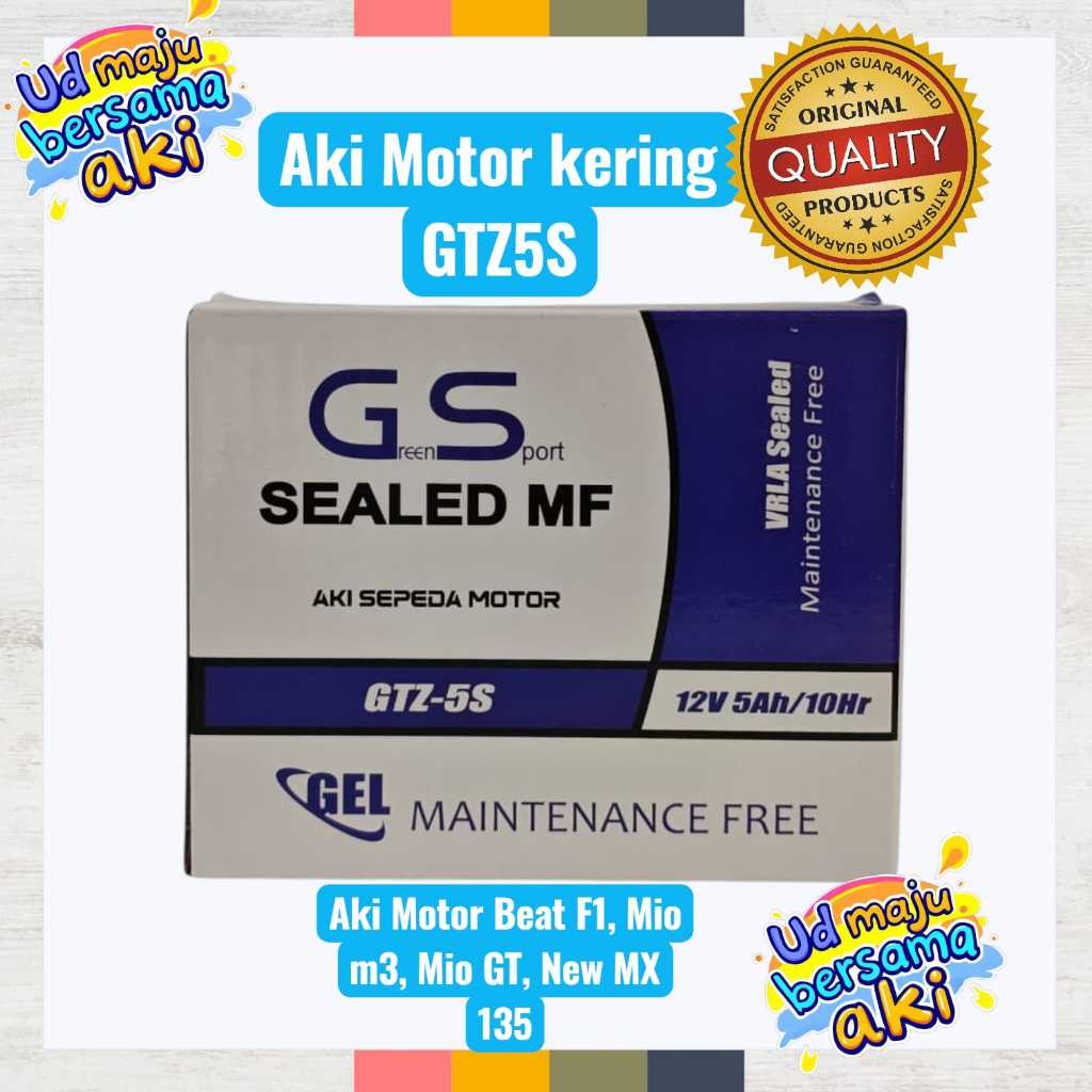 Aki Motor  Kering Honda Beat F1 GTZ5S Z  Aki kering Motor Spacy