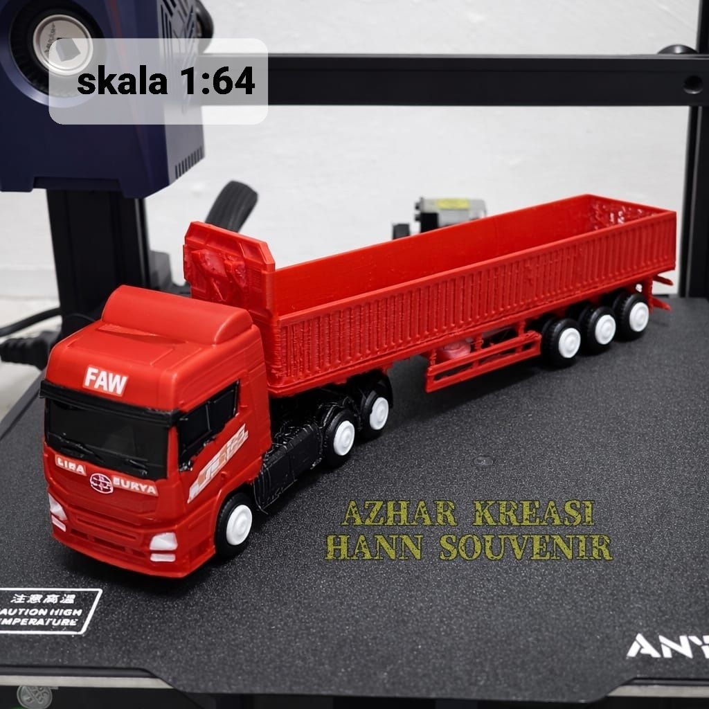 miniatur truk faw jh6 siba surya trailer