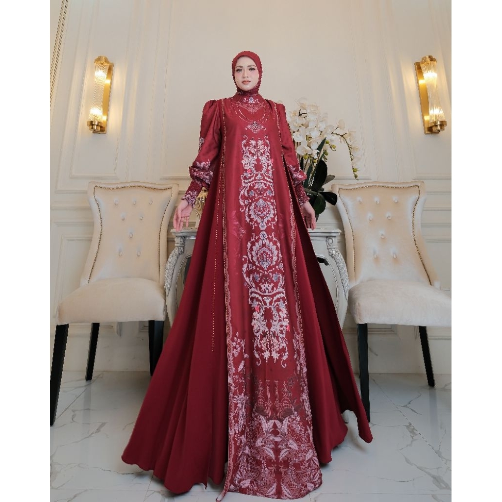 Gamis alveena set hijab by alya