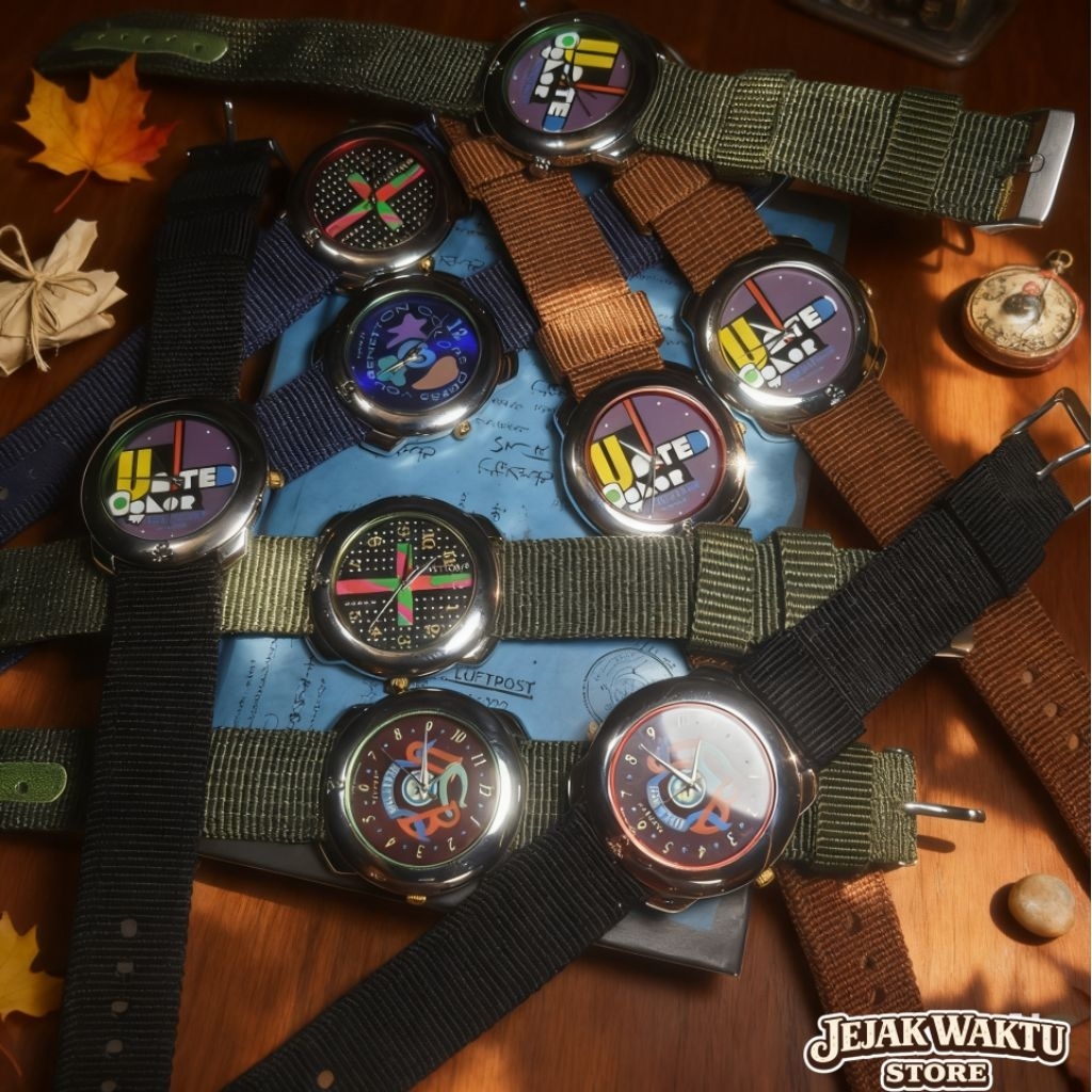 Jam Tangan Vintage 90s United Colors Of Benetton By Bulova Rebuild NOS Original Part1