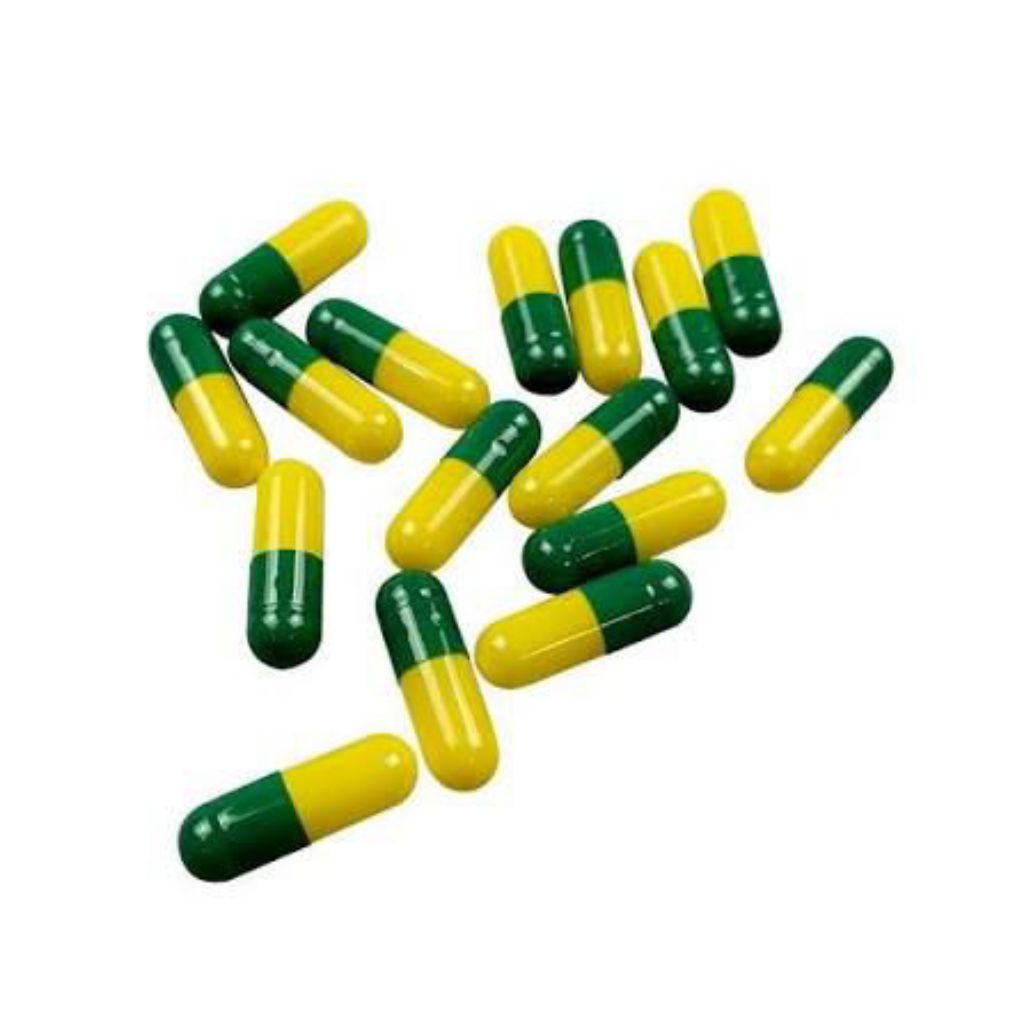Cangkang Kapsul Kosong Hijau Kuning Gelatin