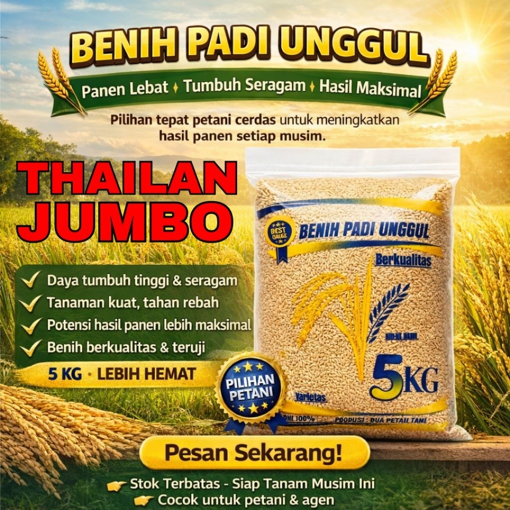 Benih/bibit padi Thailand jumbo 5kg original