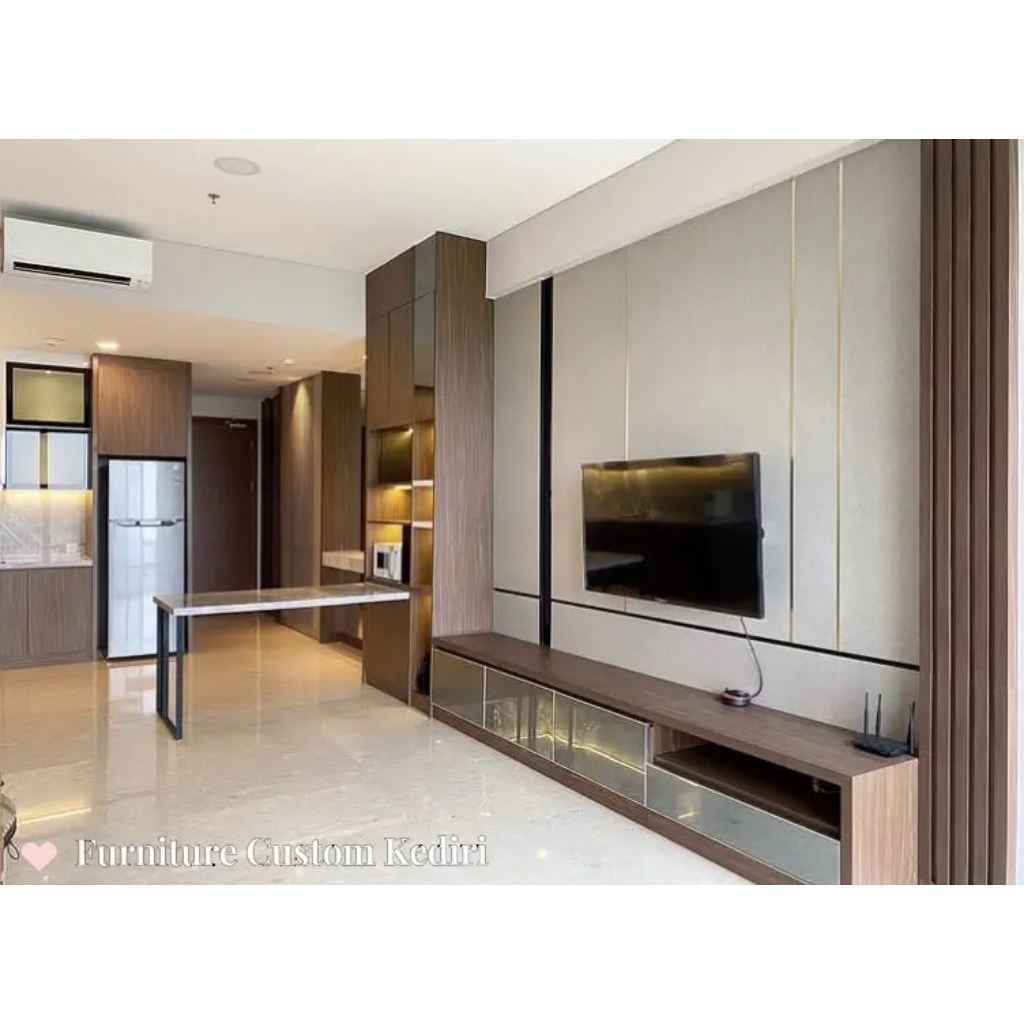 Backdrop TV Minimalis Modern Surabaya - Start harga 1.500.000/m - Custom Furniture Gresik & Sidoarjo