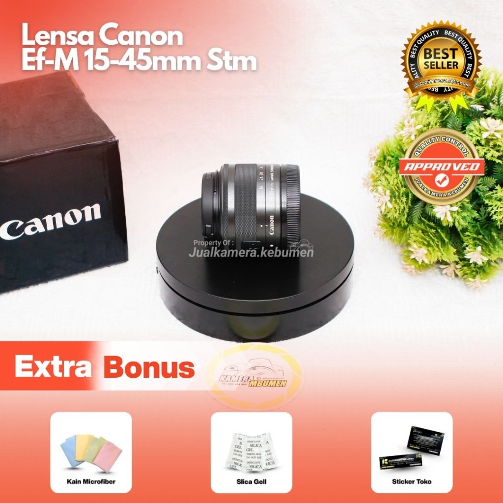 LENSA KIT EOS M 15-45MM STM FOR CANON MIRRORLESS EOS M EOS M2 EOS M3 EOS M5 EOS M6 EOS M10 EOS M50 E