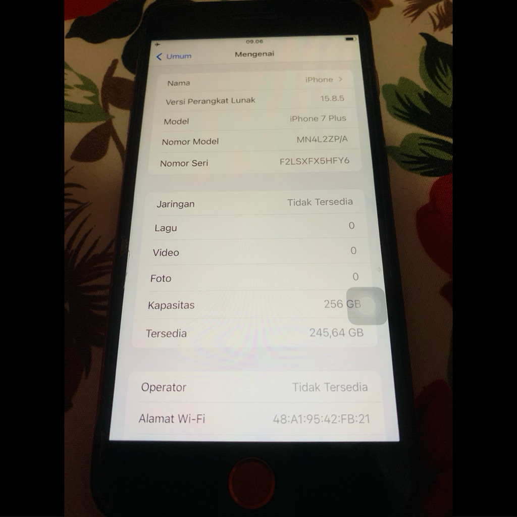 Iphone 7 Plus 256GB Black - Batangan + Free Case - Iphone 7+ NETT NO NEGO