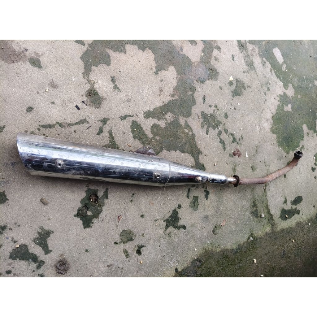 KENALPOT HONDA SUPRA X 125 LAMA ORIGINAL BEKAS COPOTAN MOTOR