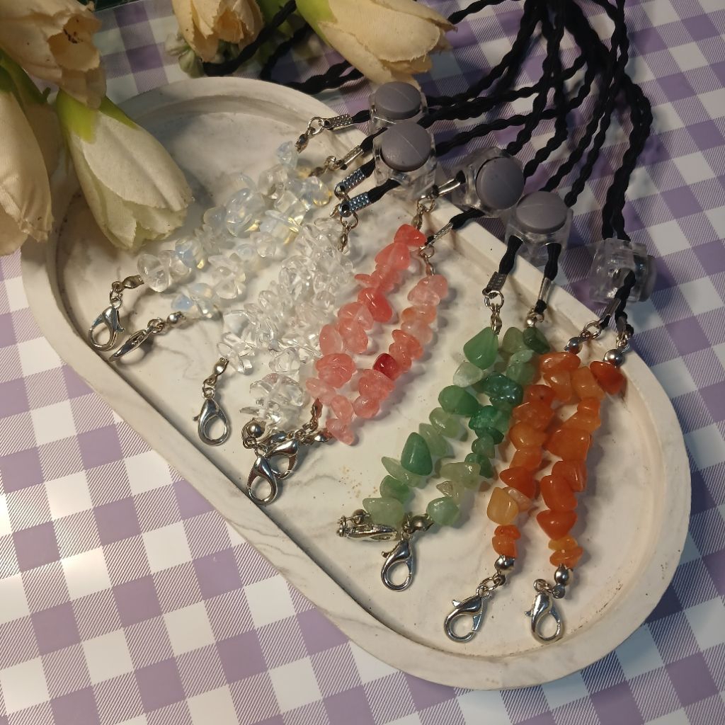 2 in 1 kalung masker / 2 in 1 strap mask batu pecah / konektor masker