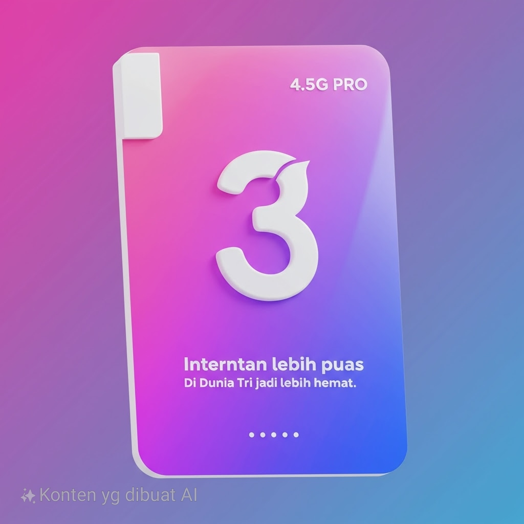 Kartu Perdana Tri Prabayar PAKET DATA 3GB(SEGEL)