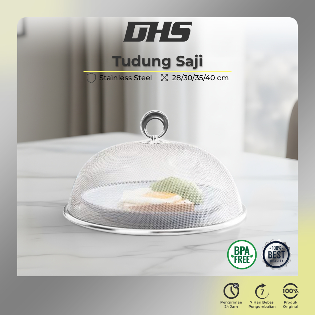 Tudung Saji Stainless Steel Tutup Saji Makanan Estetik Penutup Makanan Higienis - DHS -  MH010