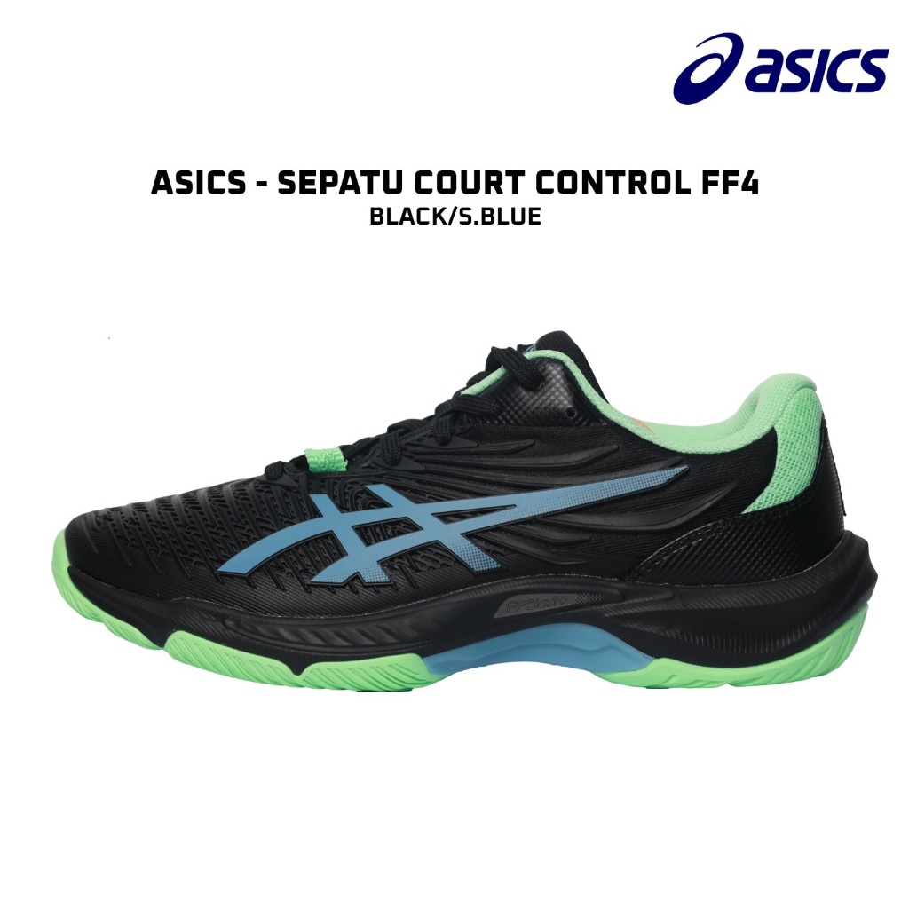 Sepatu Badminton  ASICS Court Control FF4 Black S.Blue