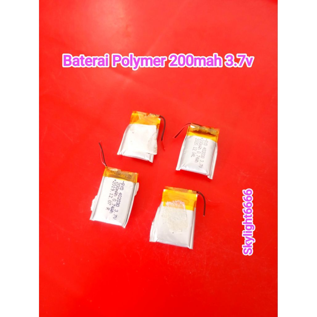Baterai Polymer 200mah 3,7v Copotan