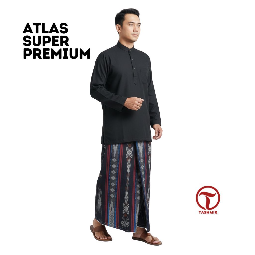 Atlas Idaman Dewasa Supreme Super Premium Tenun Bhs Original Hitam Silver Pekalongan Songket Bahan R