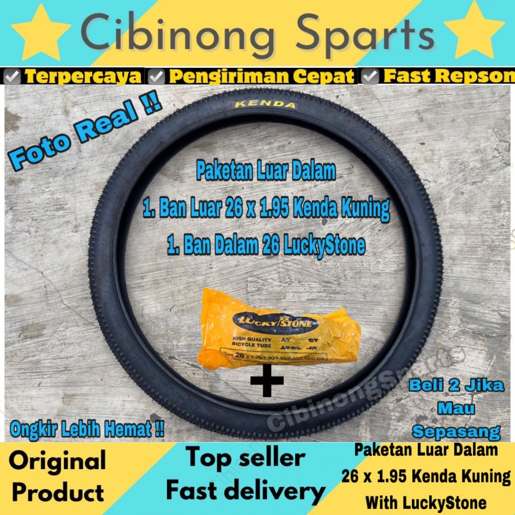 Ban Luar dan Ban Dalam Paket Ban Luar dan Ban Dalam Sepeda MTB Gunung Mini 26 x 2.10 , 26 x 1.95 , 2