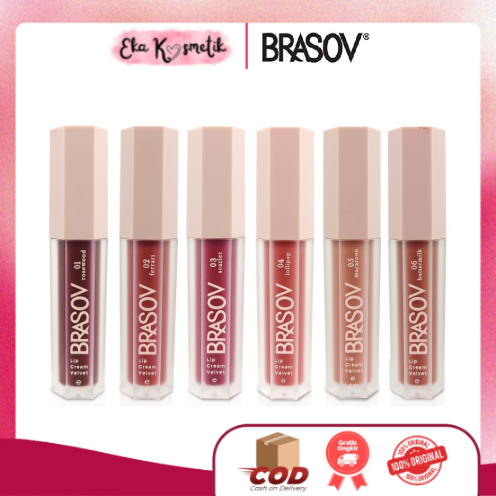 BRASOV Lip Cream Velvet 4gr / EKA KOSMETIK