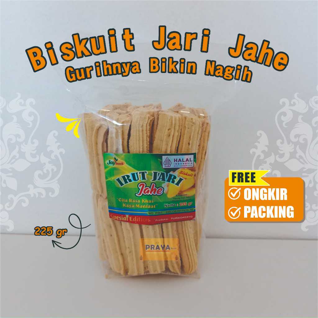IRUT JARI Kue Kering Kaya Manfaat Pati IRUT Cemilan Sehat Rasa Jahe 255Gr