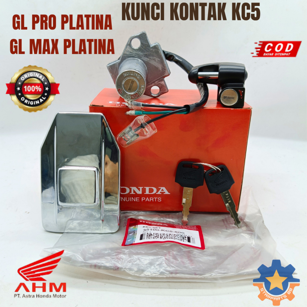 KUNCI KONTAK ASSY KC5 HONDA GL PRO PLATINA GL MAX PLATINA ORISINIL ASLI AHM GEMBOK KONCI KEYSET